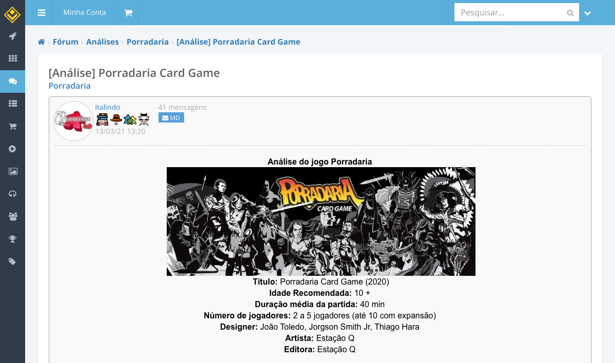 Análise – Porradaria Card Game – Porradaria card game
